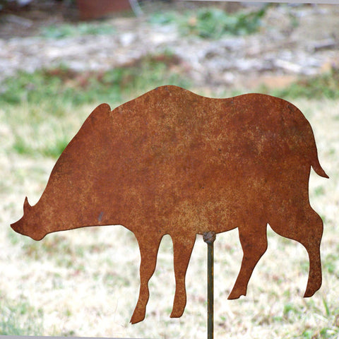 Wild boar garden stake