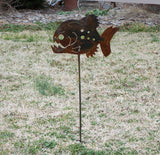 Piranha garden stake
