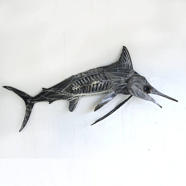 Sailfish metal wall hanging sculpture for restaurant decor