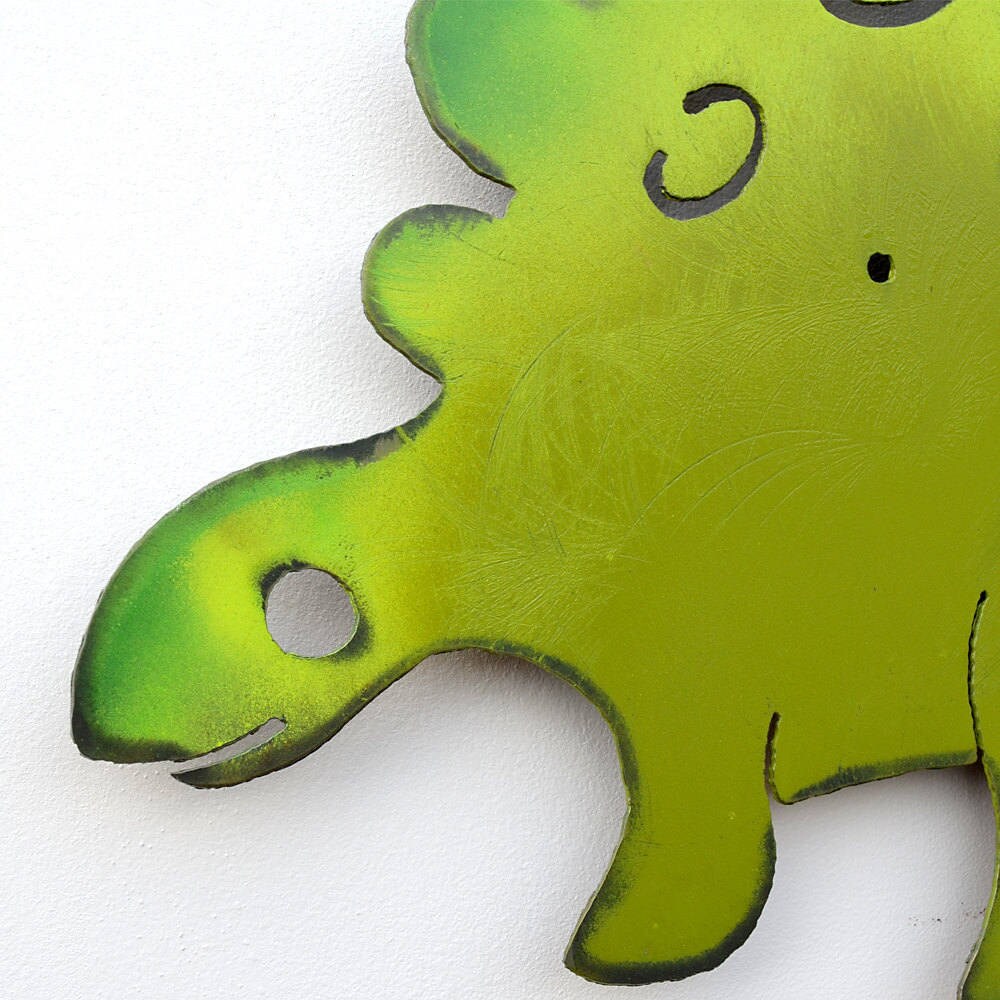 Metal Stegosaurus Wall Art: Colorful Dinosaur Decor