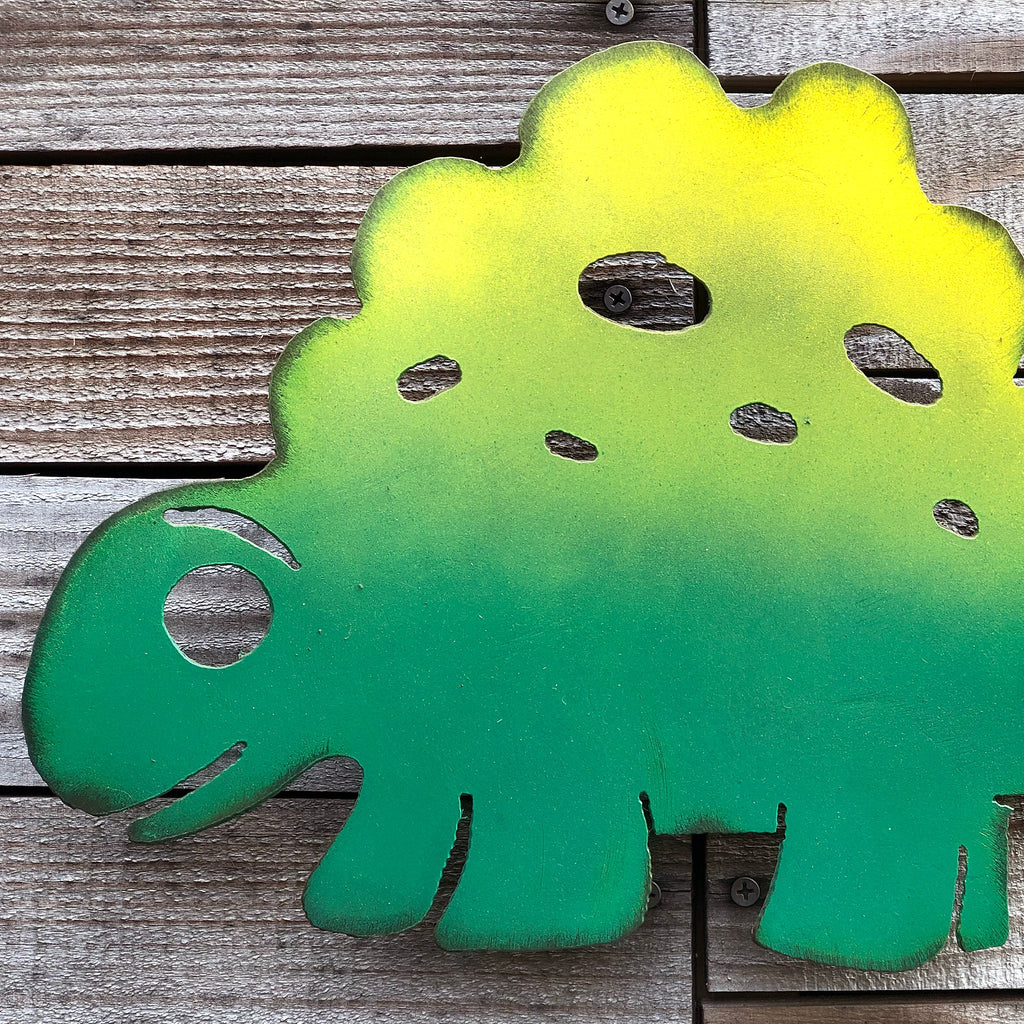 Handmade Metal Baby Stegosaurus Wall Art - Dinosaur Decor