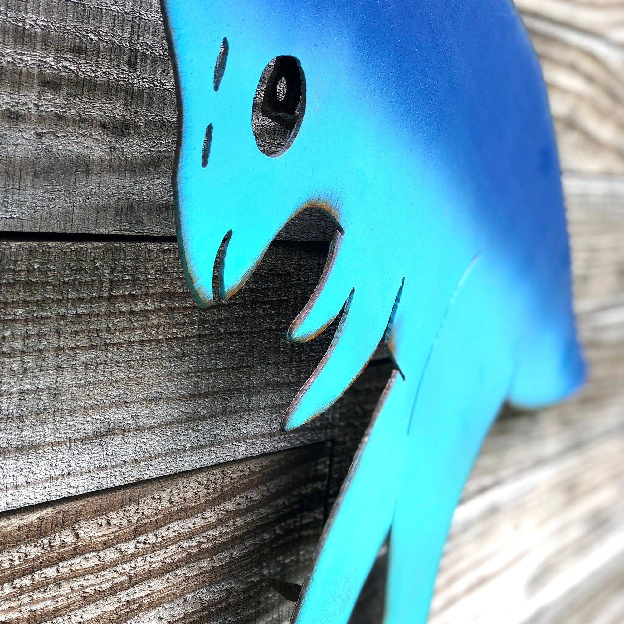 Handmade Metal Pachysaurus Wall Art: Unique Dinosaur Decor