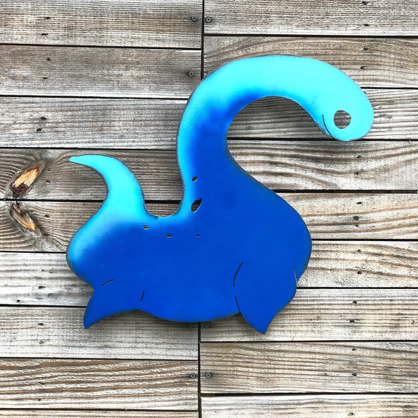 Handmade Metal Plesiosaur Wall Art: Unique Dinosaur Decor
