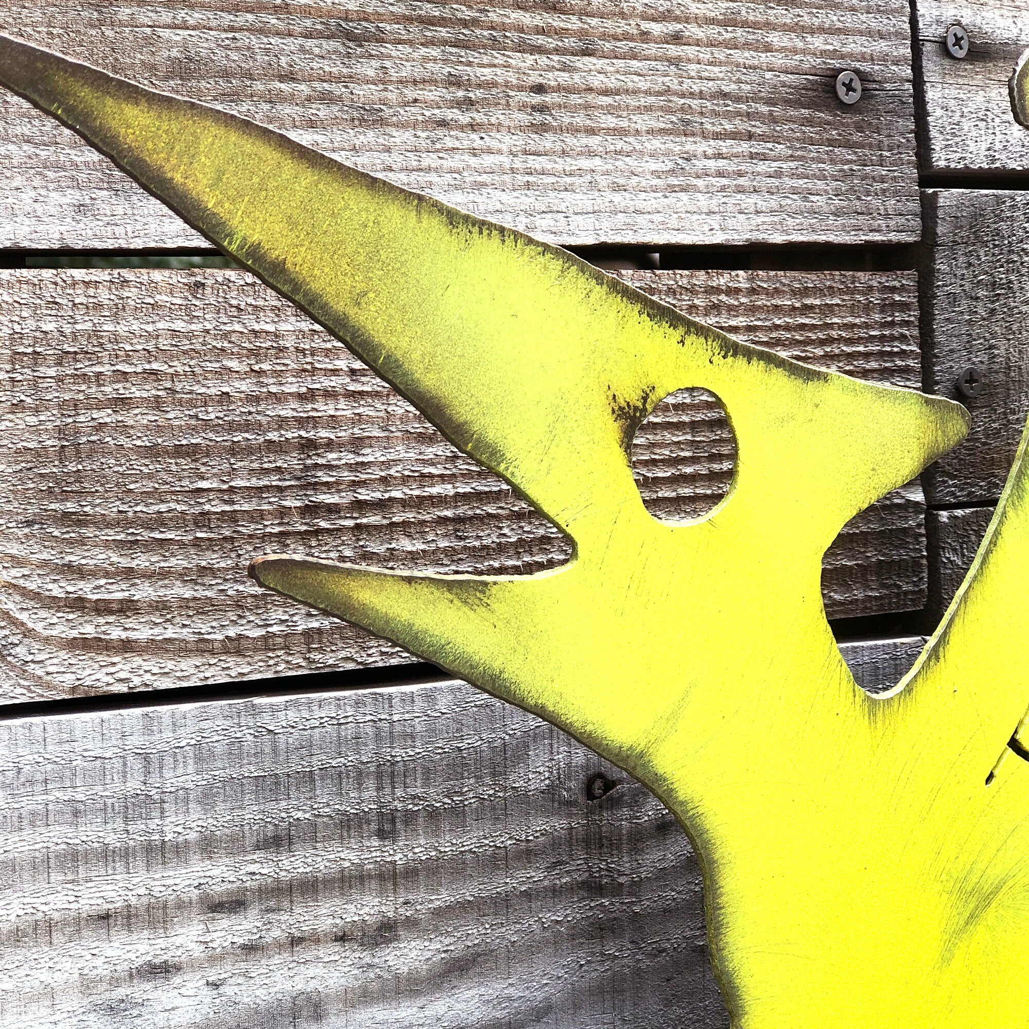 Handmade Metal Pterodactyl Wall Art: Unique Dinosaur Decor