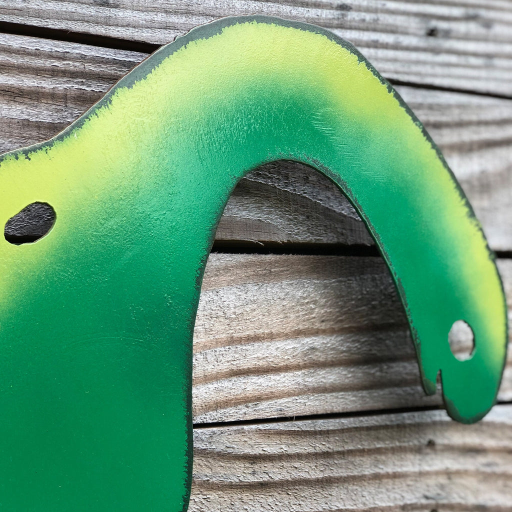 Handmade Metal Brontosaurus Wall Art: Unique Dinosaur Decor