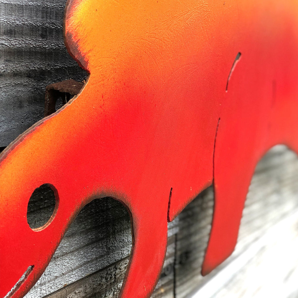 Handmade Metal Stegosaurus Wall Art: Unique Dinosaur Home Decor
