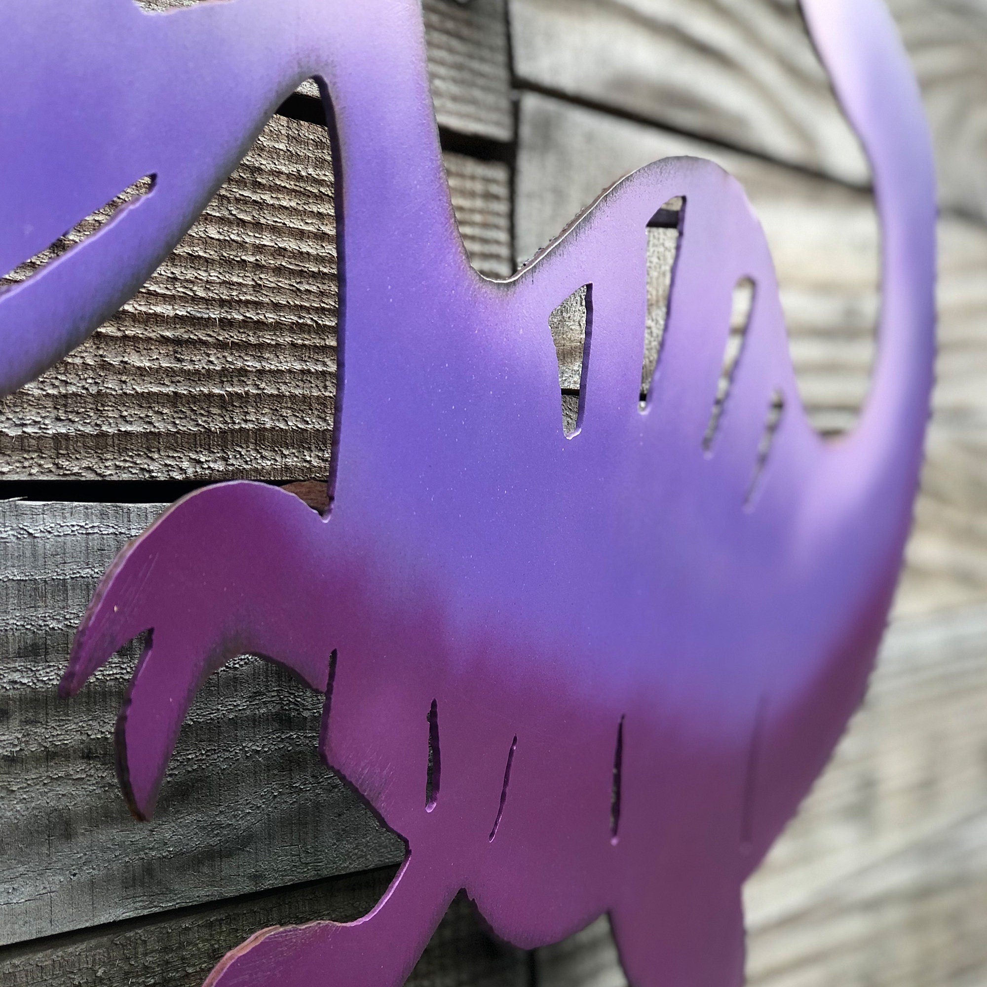Handmade Metal Raptor Wall Art: Unique Dinosaur Home Decor