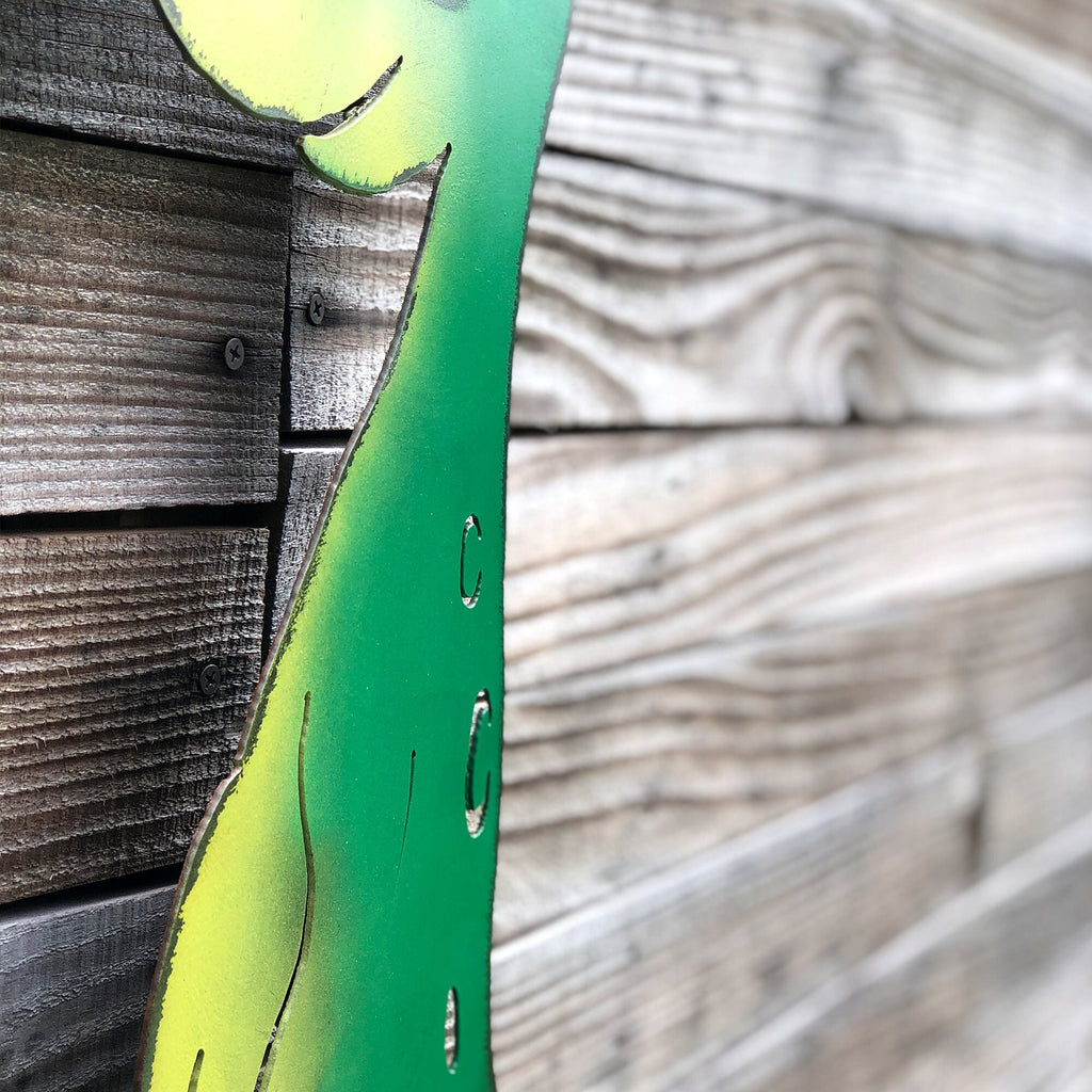 Handmade Metal Dinosaur Wall Art: Green Cartoon Decor