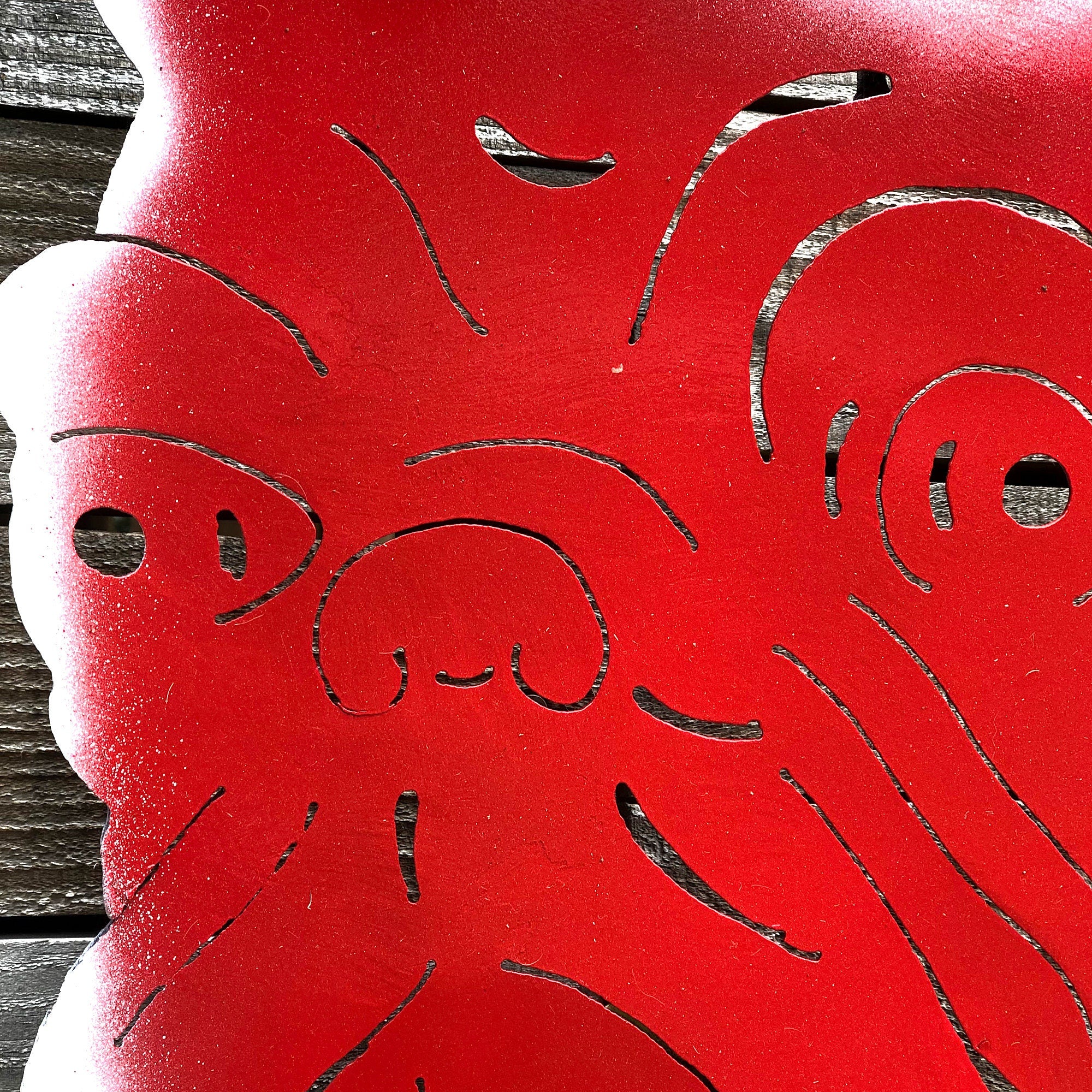 French Bulldog Metal Wall Art: Red Frenchie Hanging Sign