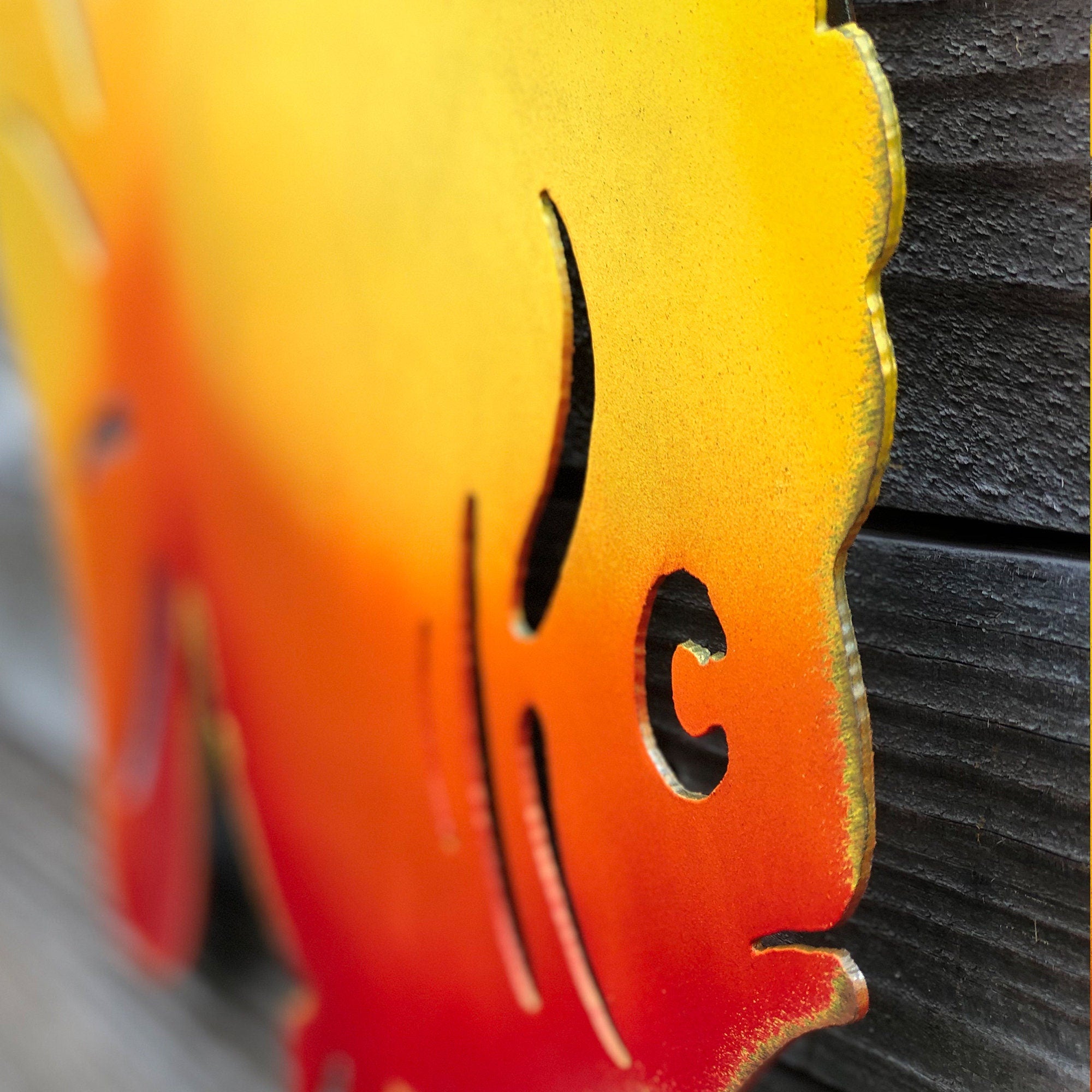 Handmade Oranda Goldfish Decor: Magnetic Metal Wall Art