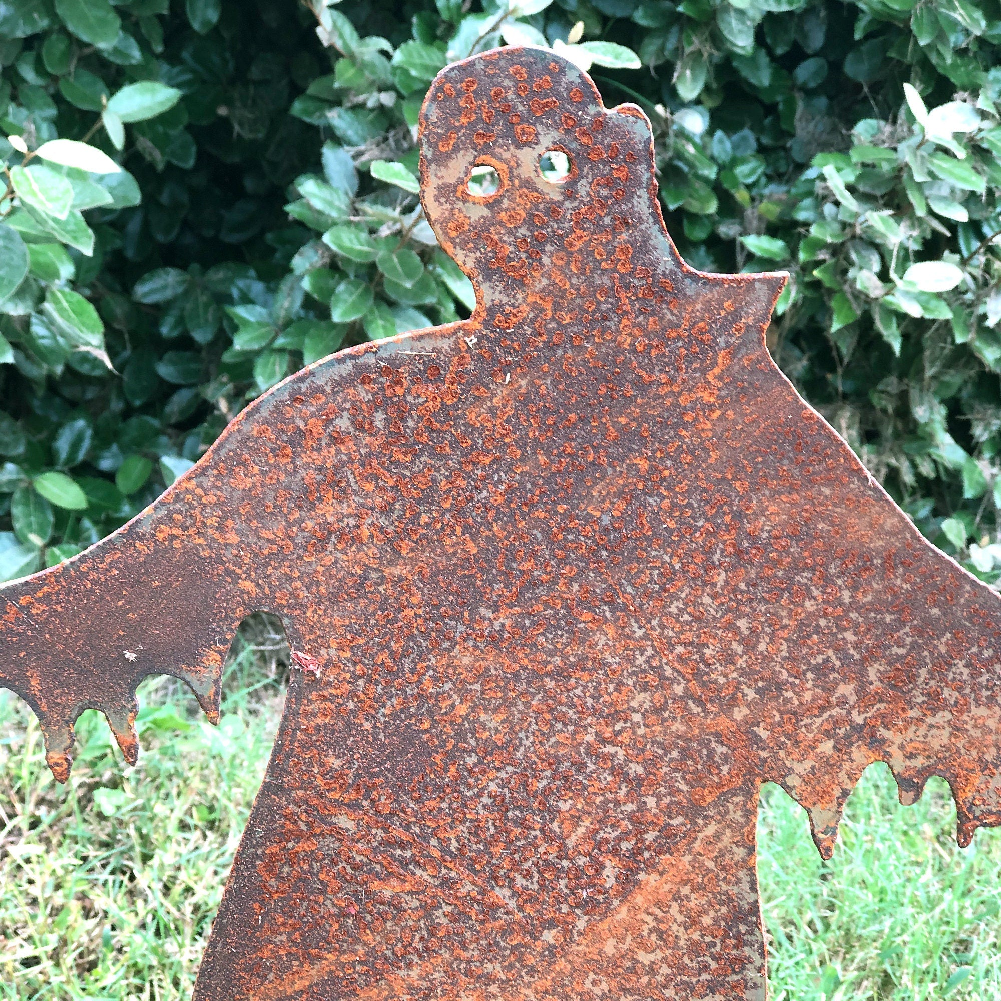 Handmade Metal Zombie Garden Stake: Halloween Undead Decor (24 Inches)