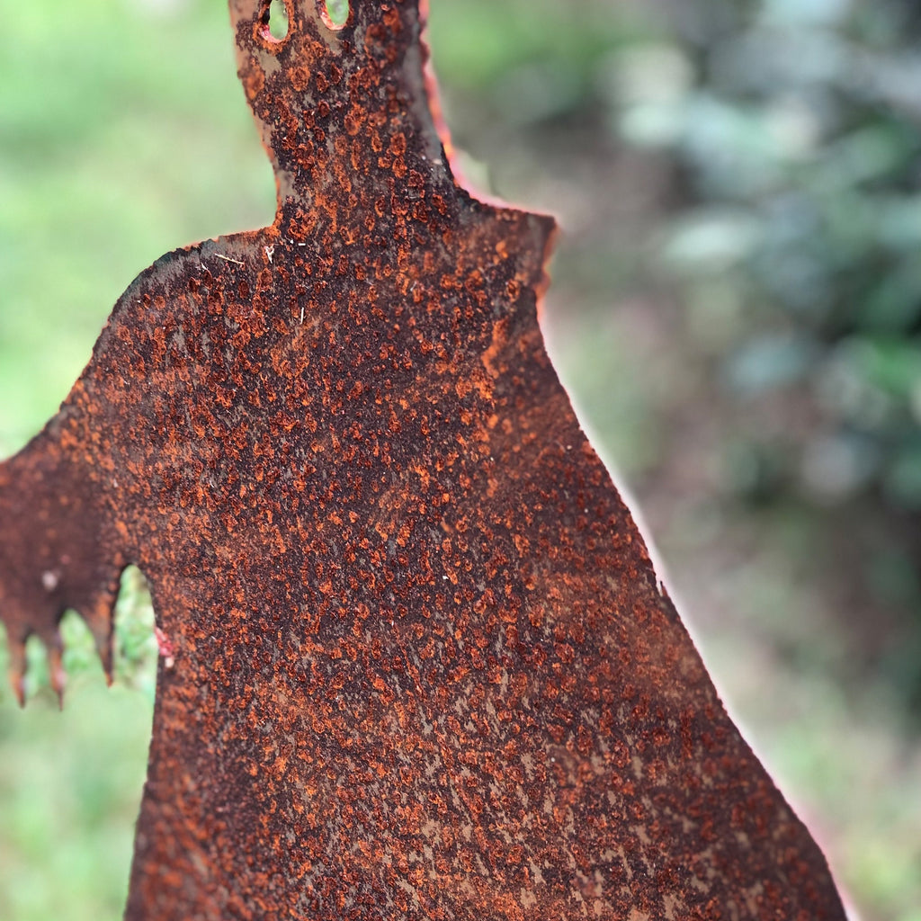 Handmade Metal Zombie Garden Stake: Halloween Undead Decor (24 Inches)