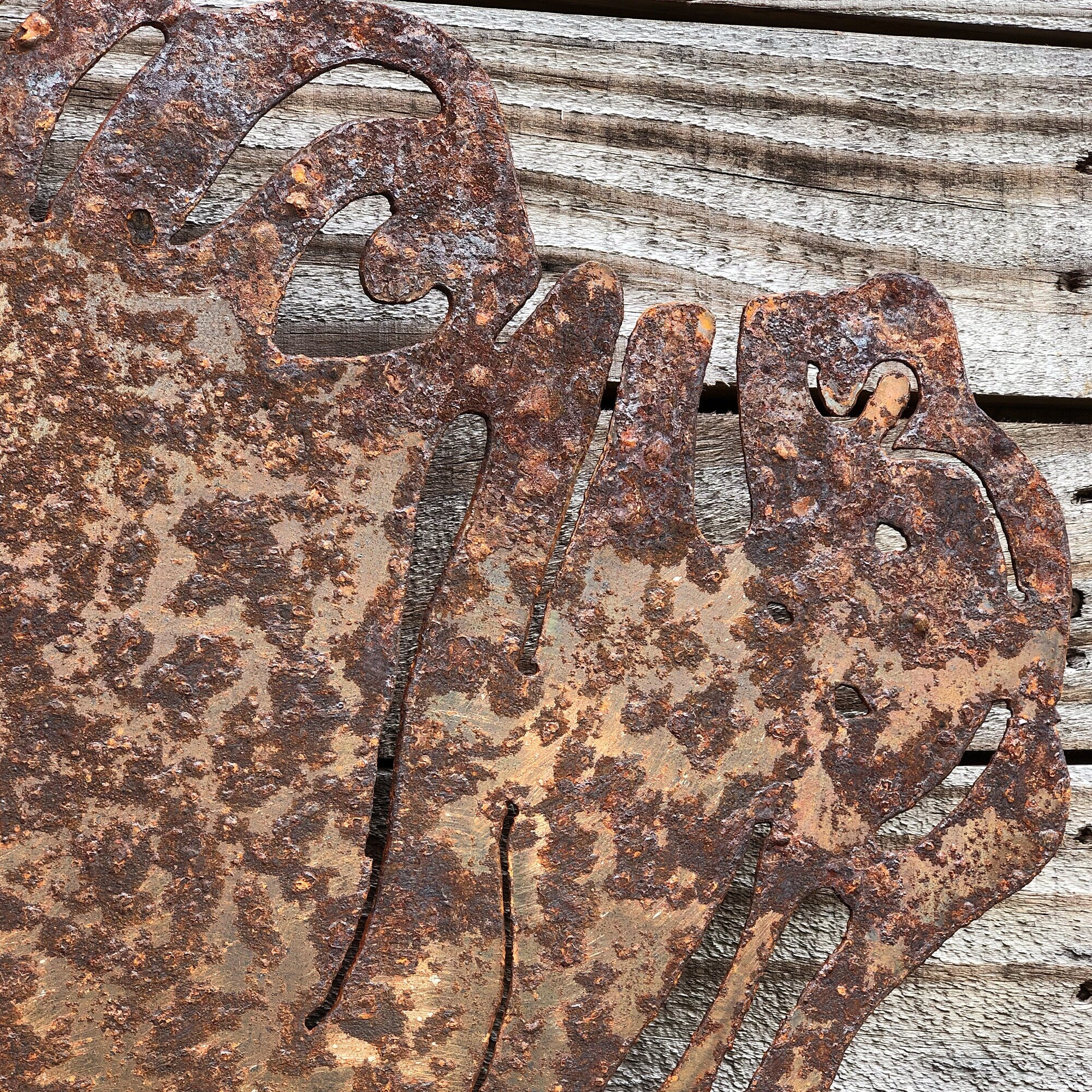 Rustic Metal Boxer Dog Wall Art - Farmhouse Decor