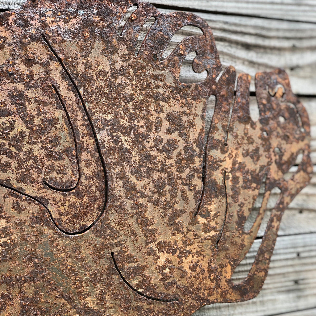 Rustic Metal Boxer Dog Wall Art - Farmhouse Decor