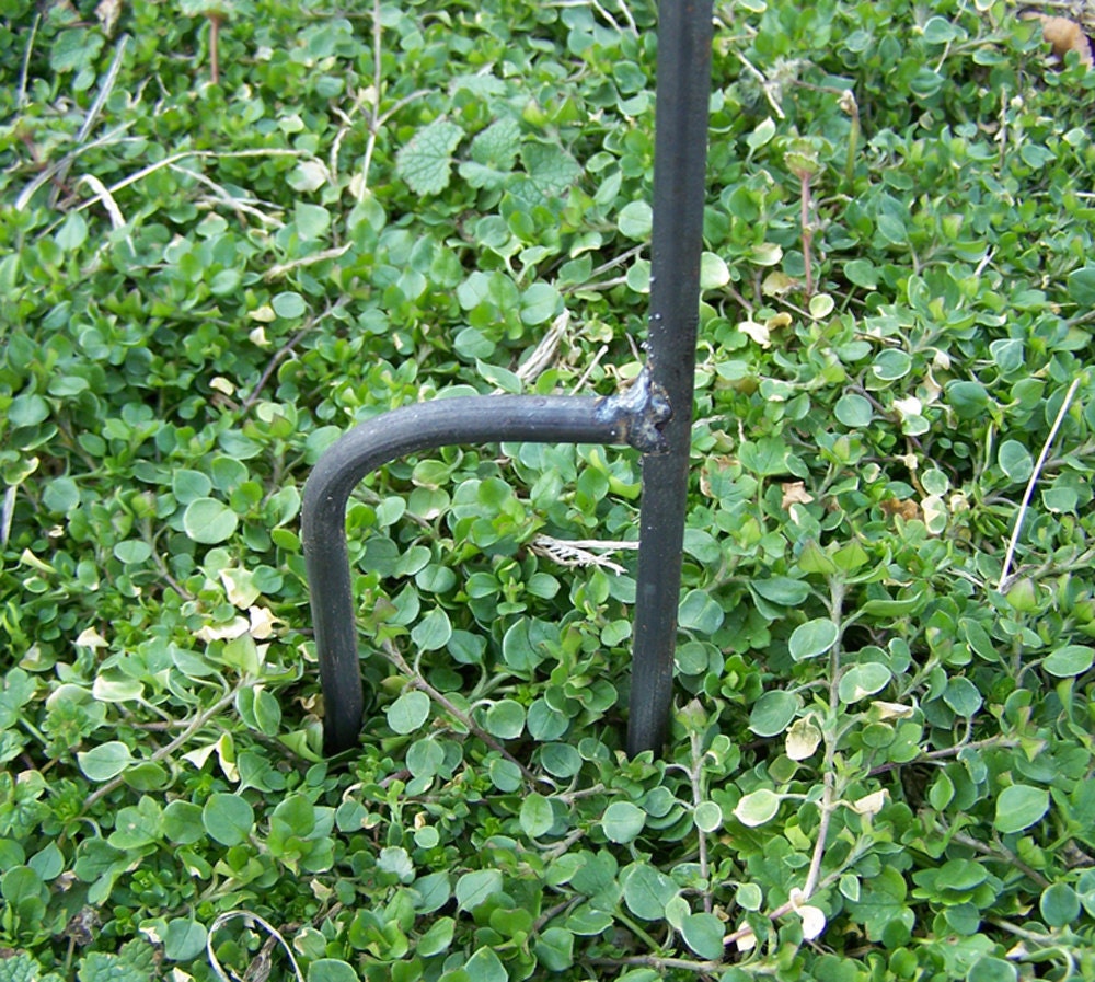 Iron Piranha Garden Stake: Metal Fish Sculpture