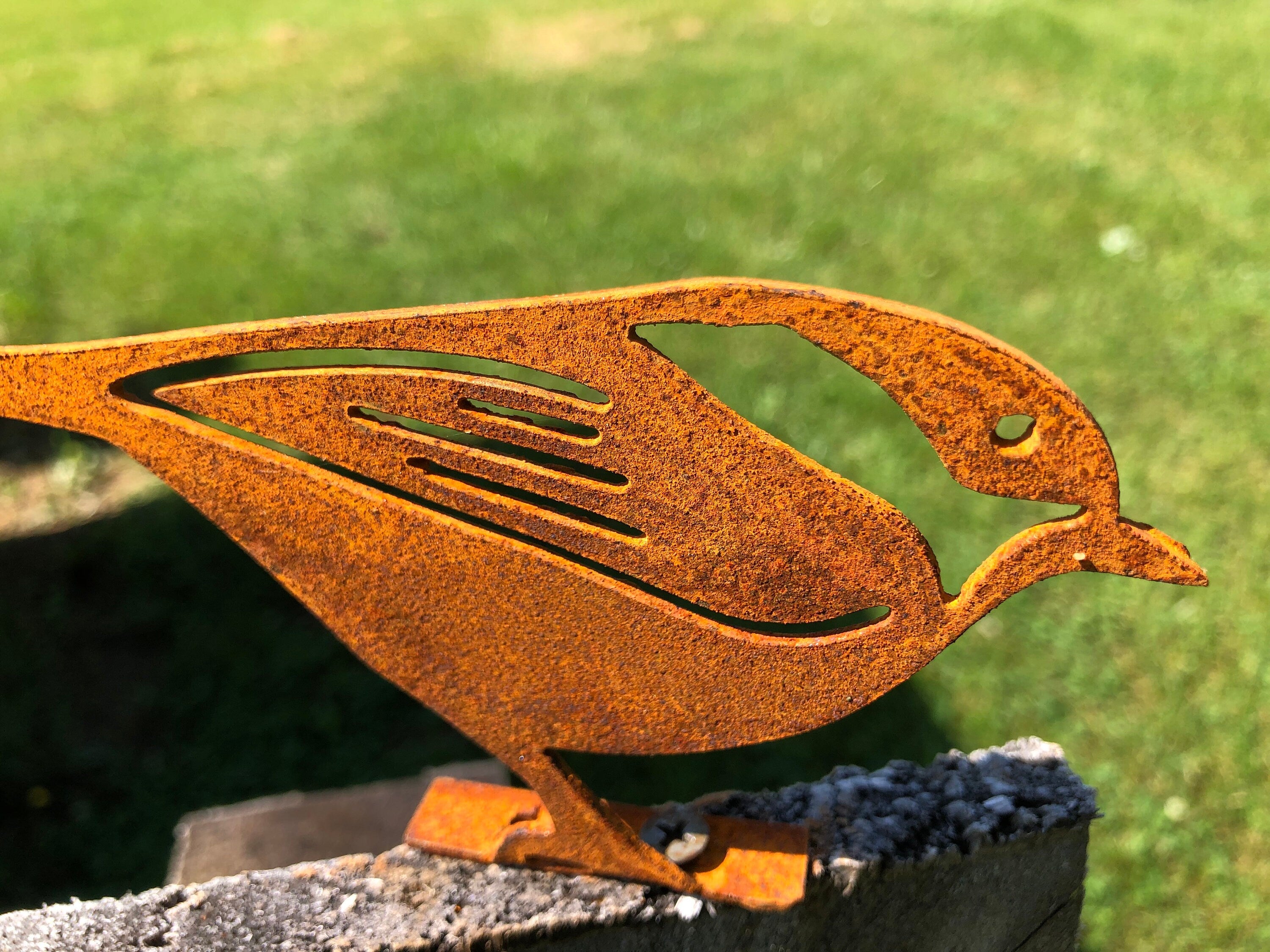 Rustic Metal Chickadee: Handmade Garden Decor - USA Made