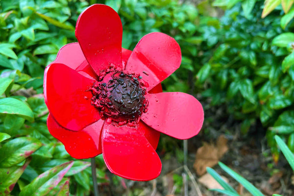 Handmade Metal Flower Stake: "The Betty" Garden Art