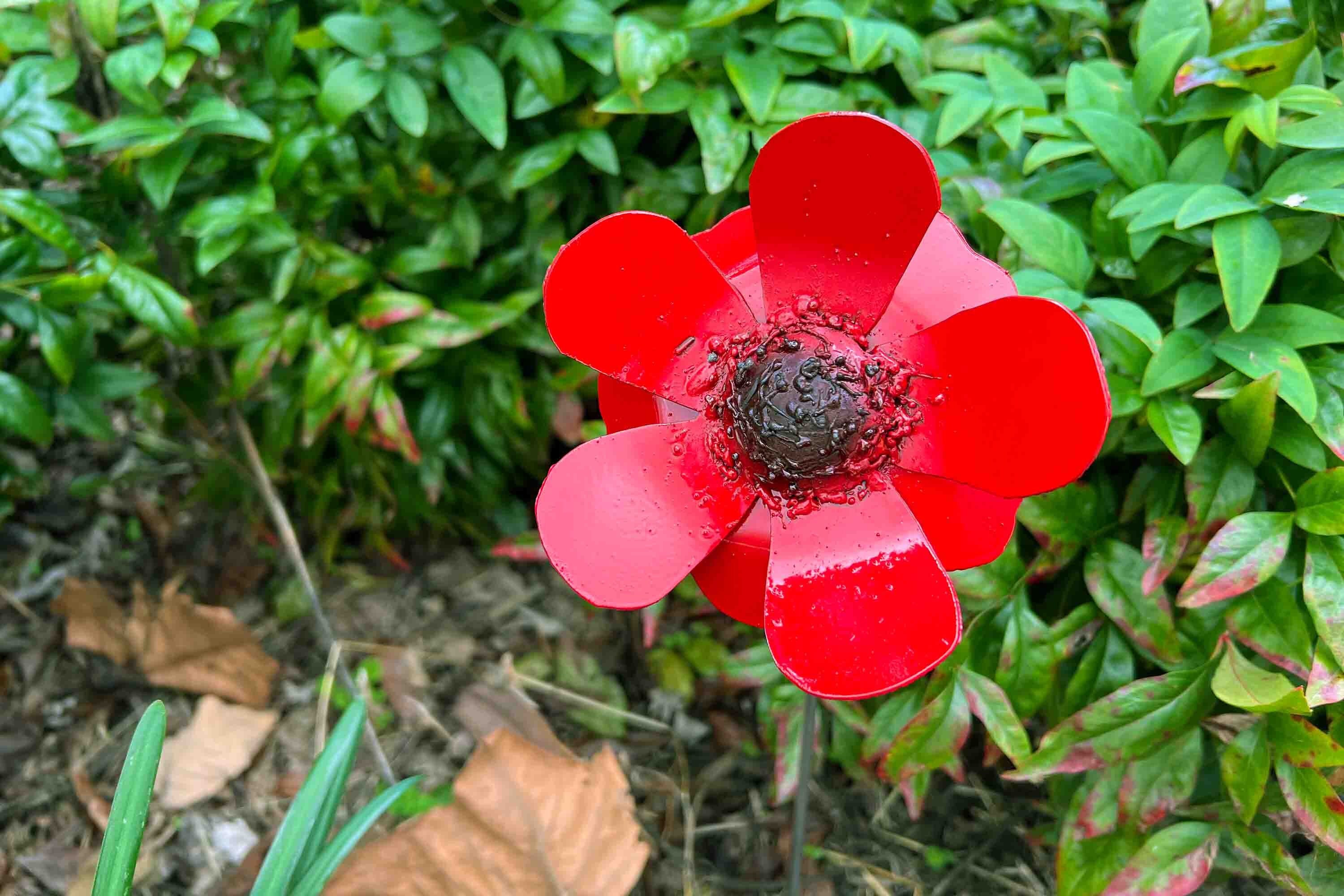 Handmade Metal Flower Stake: "The Betty" Garden Art