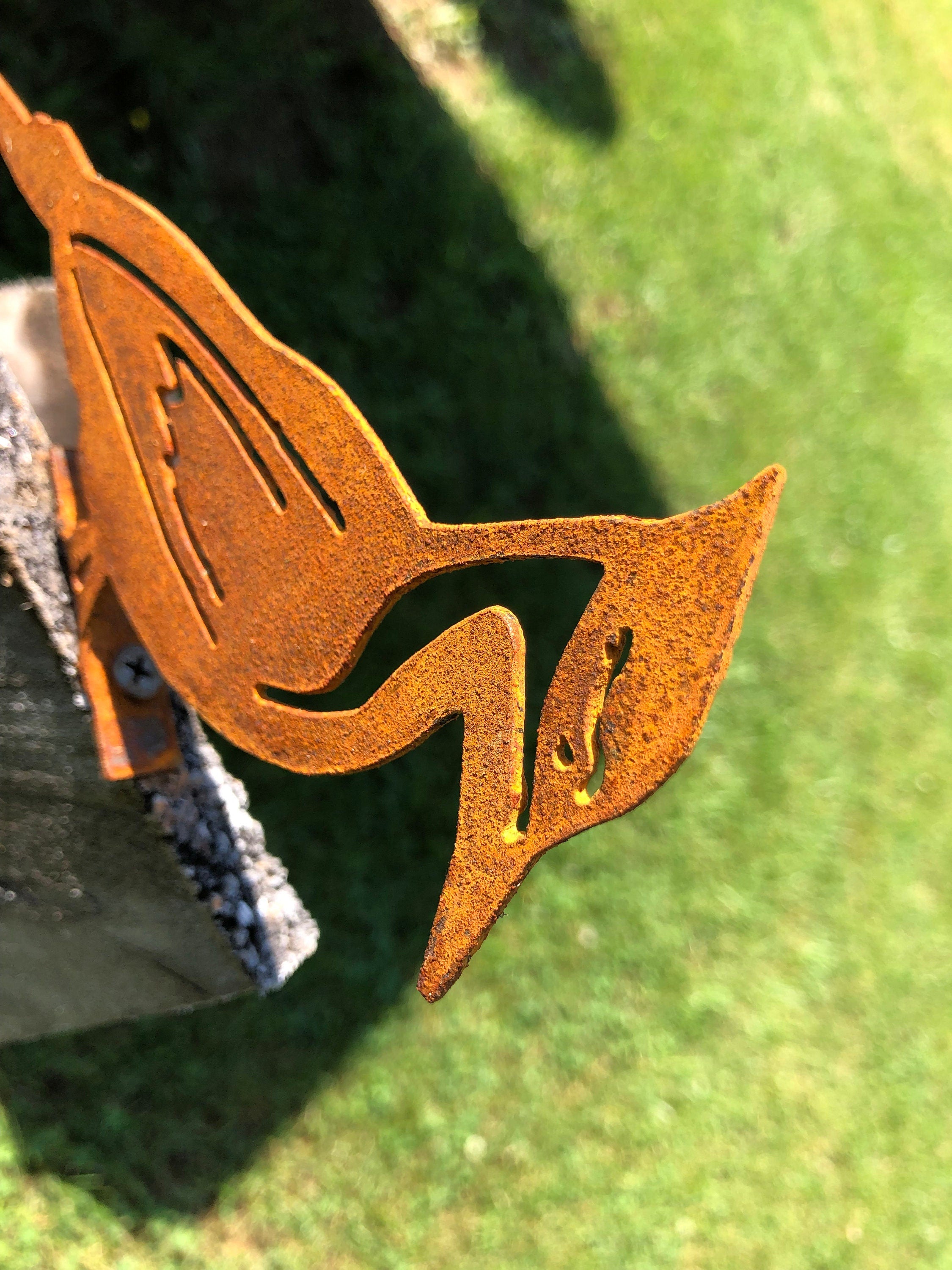 Pileated Woodpecker Metal Bird: Rustic Garden Decor - Made in USA