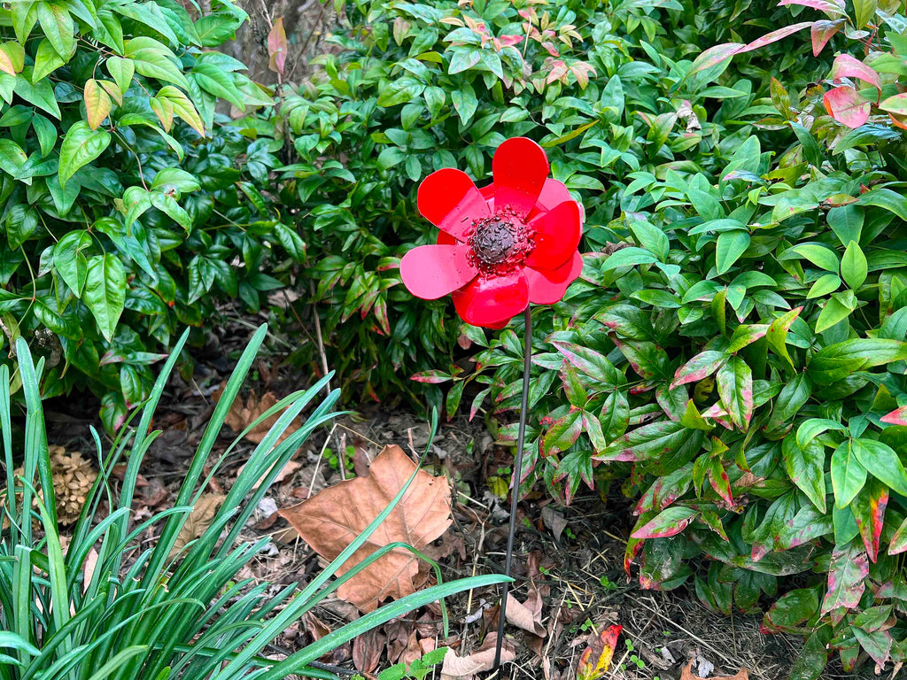 Handmade Metal Flower Stake: "The Betty" Garden Art