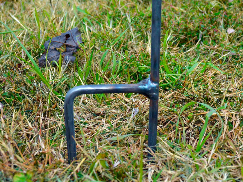 Leaping Boxer Dog Garden Stake: Black Metal Outdoor Decor