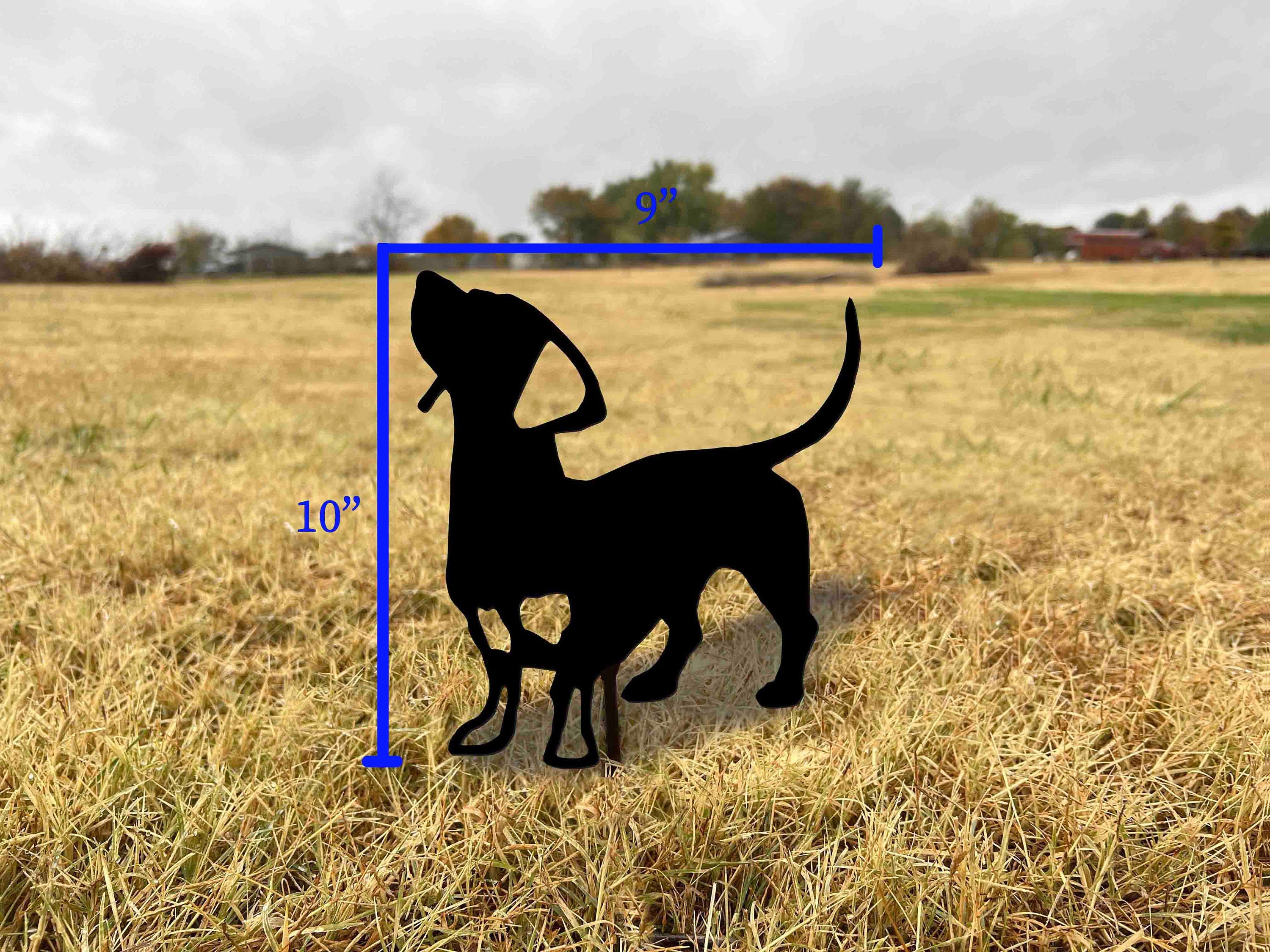 Handmade Dachshund Memorial Stake: Metal Dog Loss Sympathy Sign
