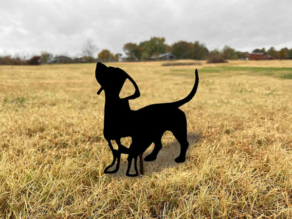 Handmade Dachshund Memorial Stake: Metal Dog Loss Sympathy Sign