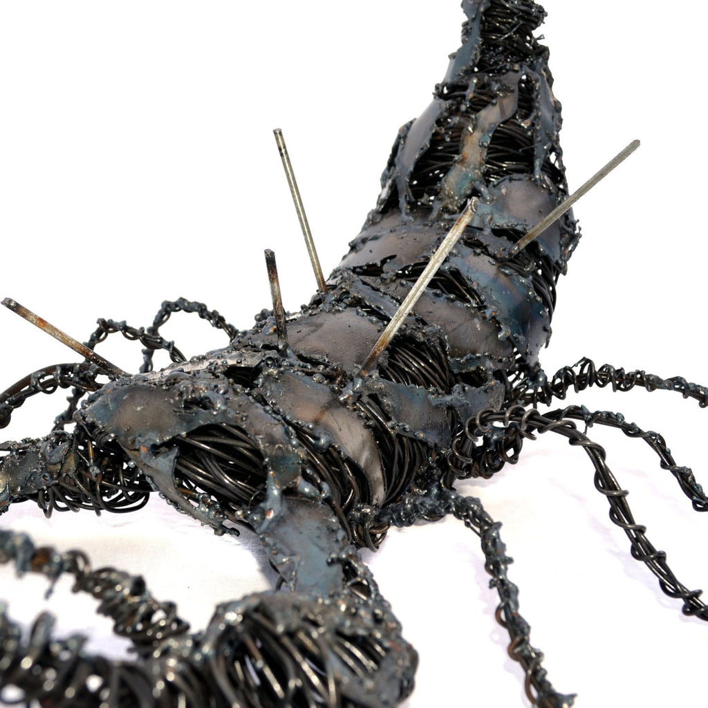 Welded Steel Scorpion Sculpture: Heavy Metal Insect Art