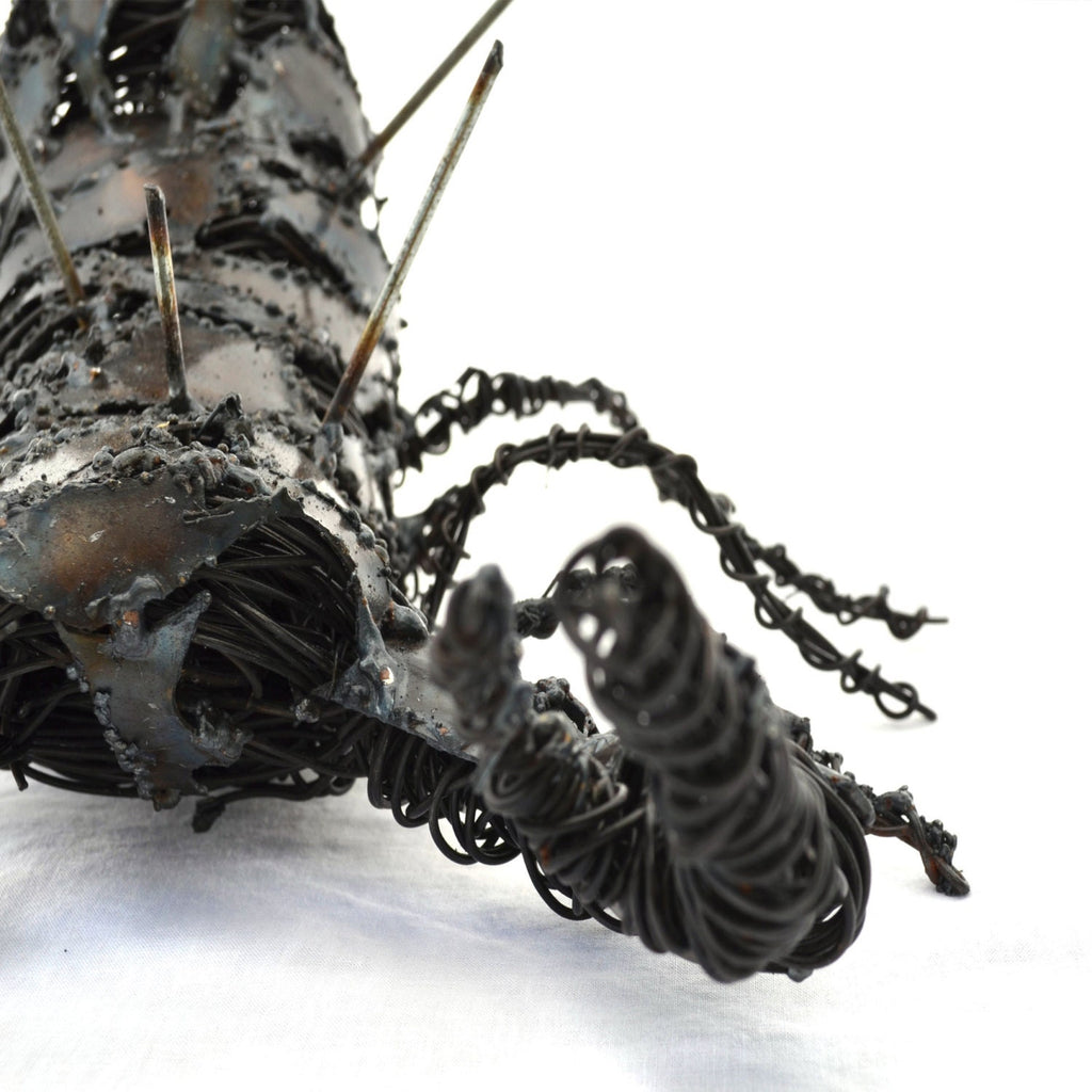 Welded Steel Scorpion Sculpture: Heavy Metal Insect Art