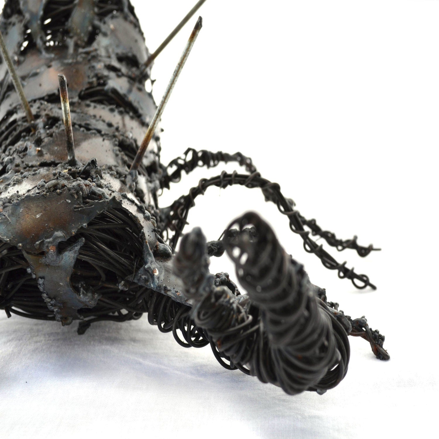 Welded Steel Scorpion Sculpture: Heavy Metal Insect Art