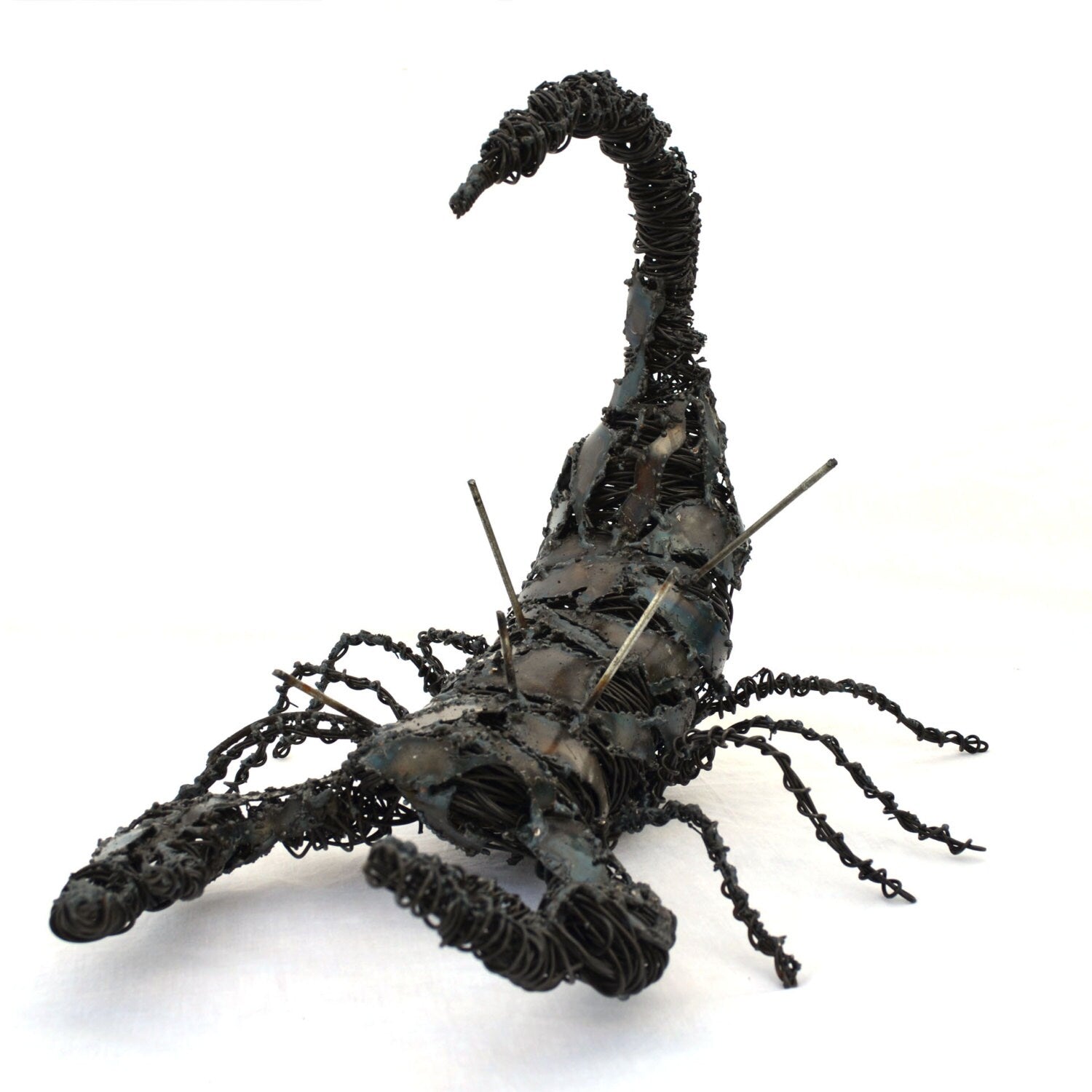 Welded Steel Scorpion Sculpture: Heavy Metal Insect Art