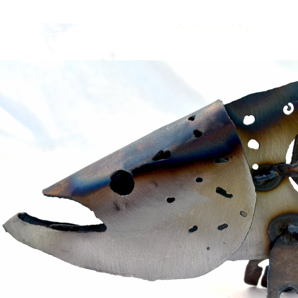 Heat Treated Steel Trout Art: Cabin Lodge Decor, Fisherman Gift