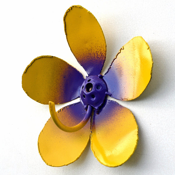 Metal Flower Hook: Decorative Leash or Towel Rack