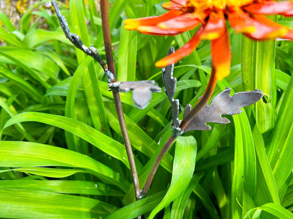 Handmade Metal Daisy Yard Art: Orange & Yellow Garden Decor
