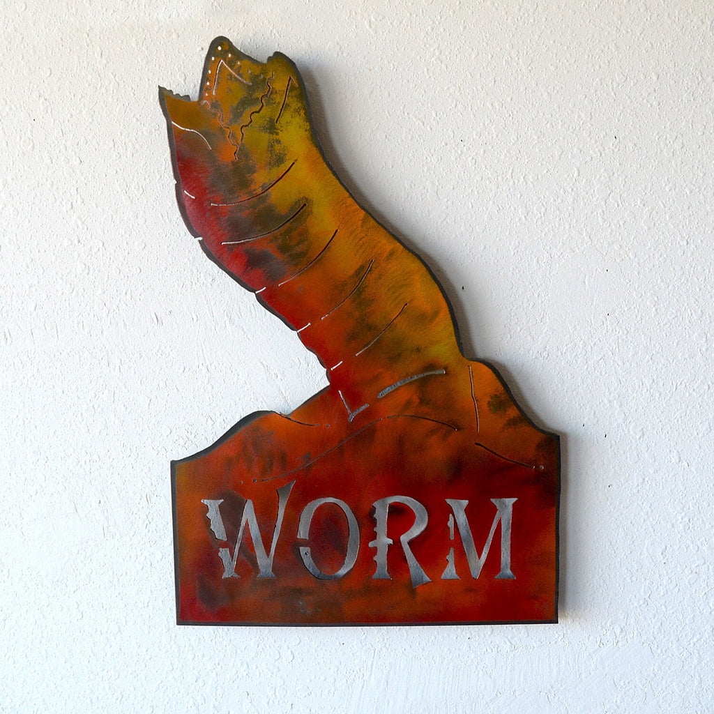 Dune Sandworm Metal Wall Art: Magnetic Board, Sci-Fi Decor