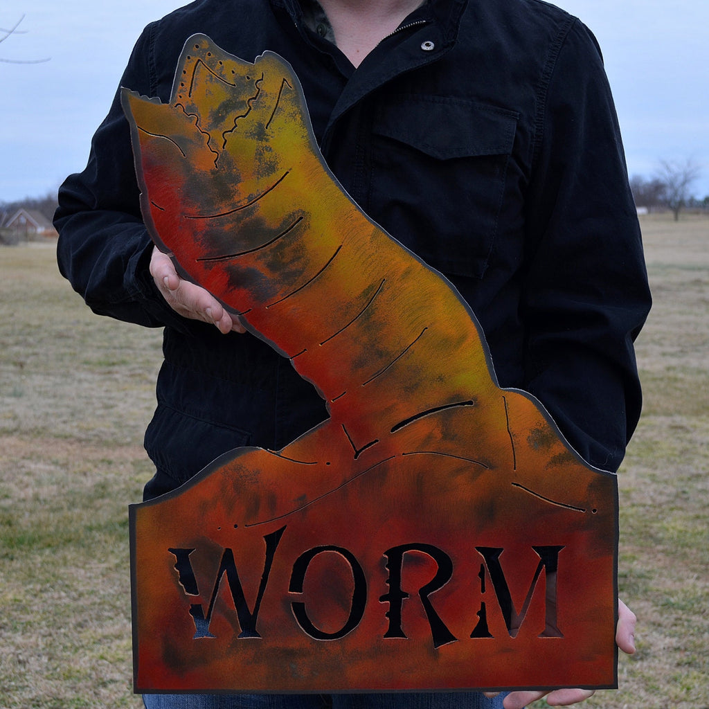 Dune Sandworm Metal Wall Art: Magnetic Board, Sci-Fi Decor