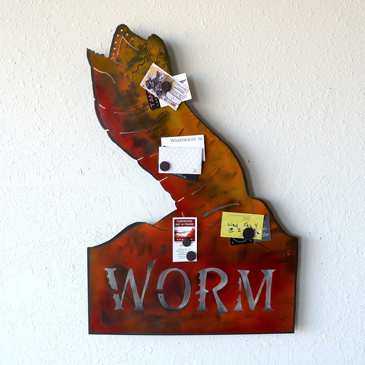 Dune Sandworm Metal Wall Art: Magnetic Board, Sci-Fi Decor