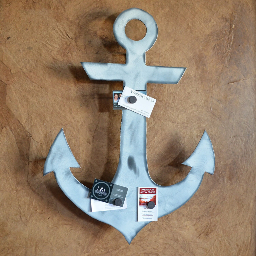Handmade Steel Anchor Wall Art: Rustic Nautical Decor (22 X 17)
