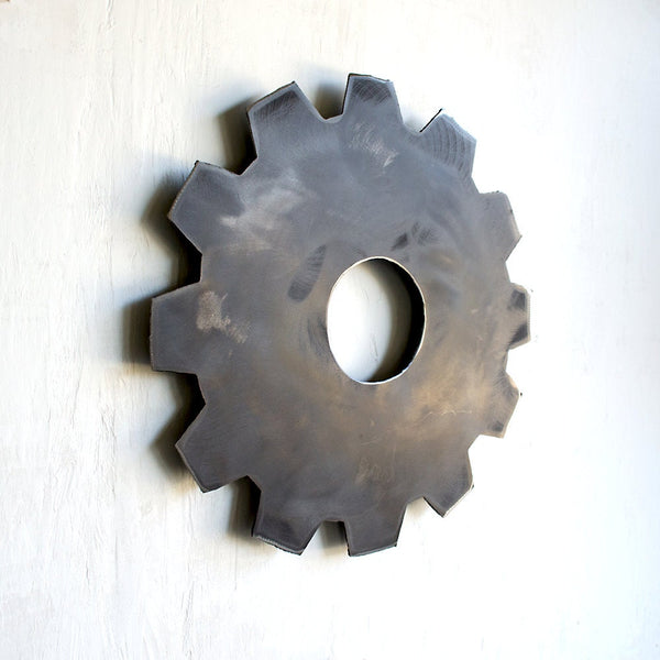 Large Metal Gear Wall Hanging: Industrial Garage Decor (20" X 20")