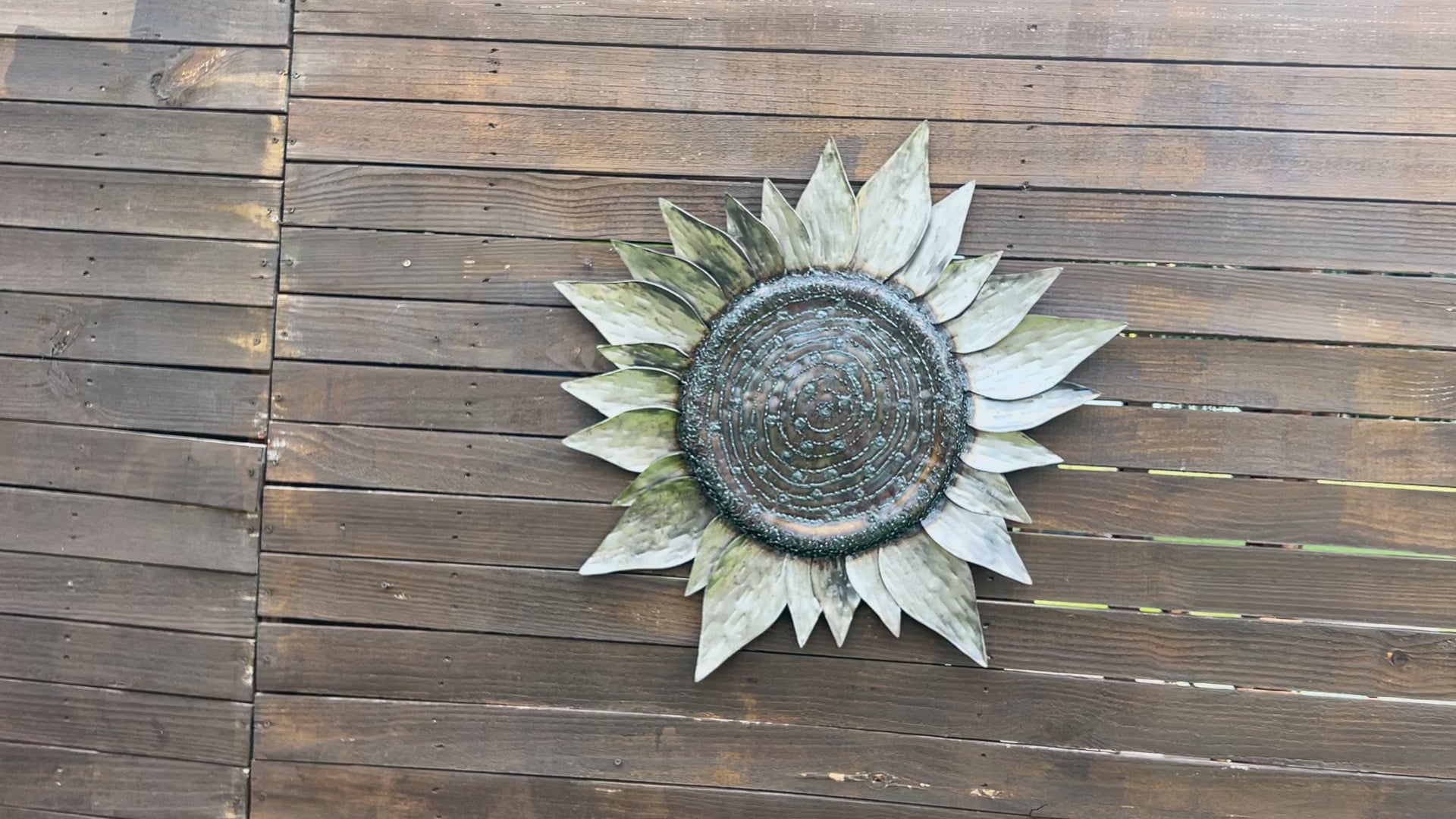 Handcrafted Metal Sunflower Wall Art: 30" Elegant Floral Sculpture