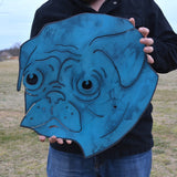 Pug head wall art