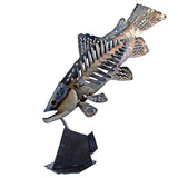 Trout sculpture on stand 18"