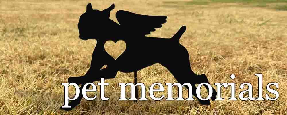 pet memorial black metal